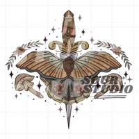 Black Moth & Dagger PNG