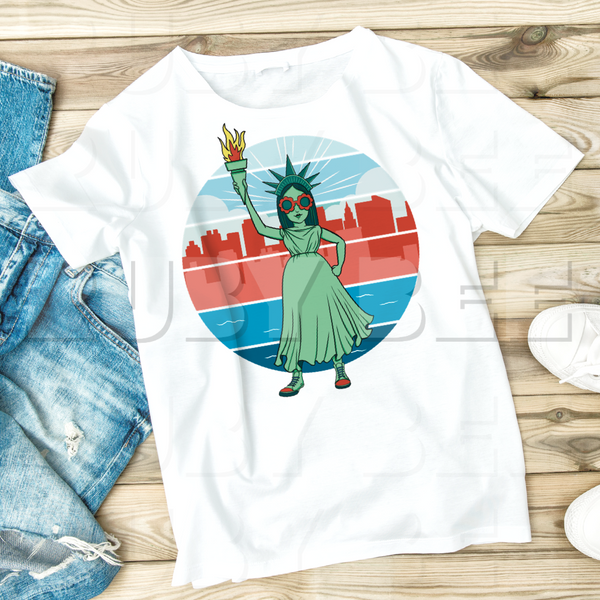 Blue Lady Liberty PNG