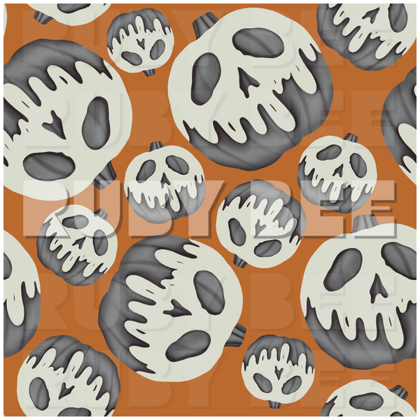 Poison Pumpkins (Orange) Seamless