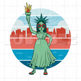 Blue Lady Liberty PNG