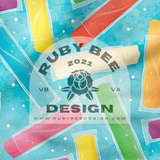 Blue Freeze Pops Seamless