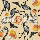 Halloween Lawn Flamingos Seamless File