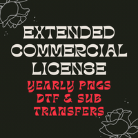 DTF & Sub Transfers Yearly Extended Commercial License - All PNGS