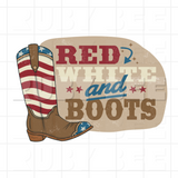 Red White & Boots PNG