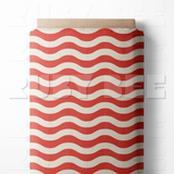 Wavy Red & Beige Stripes Seamless