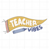 Teacher Vibes Pennant PNG