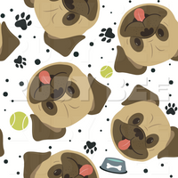 Happy Pug Seamless File