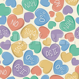 Anti Conversation Hearts Seamless