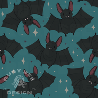 Chunky Bats Seamless Deep Teal