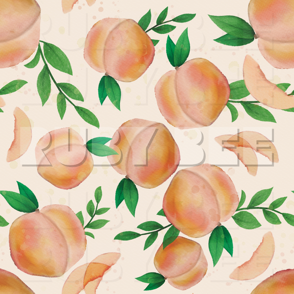 Watercolor Peaches Seamless File