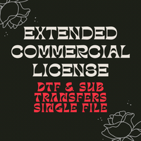 DTF & Sub Transfers Extended Commercial License - 1 File