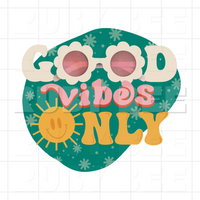 Good Vibes Only Teal PNG